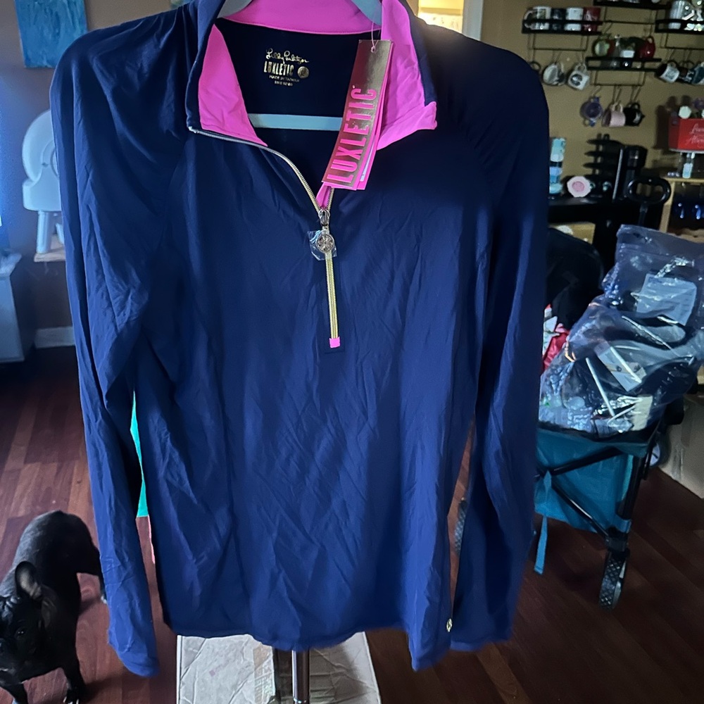 Lilly Pulitzer Navy and Pink Jacket
